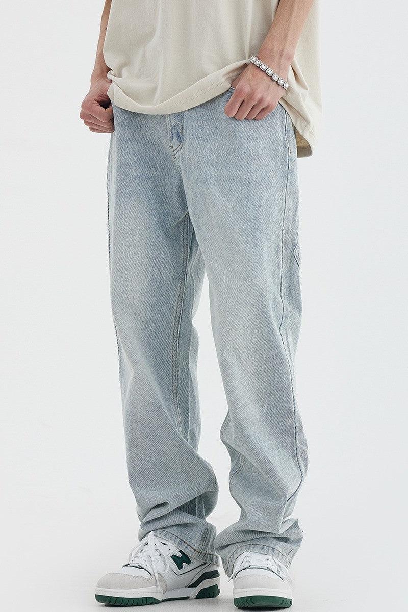 Falling Down CZ Hand Printed Loose Jeans