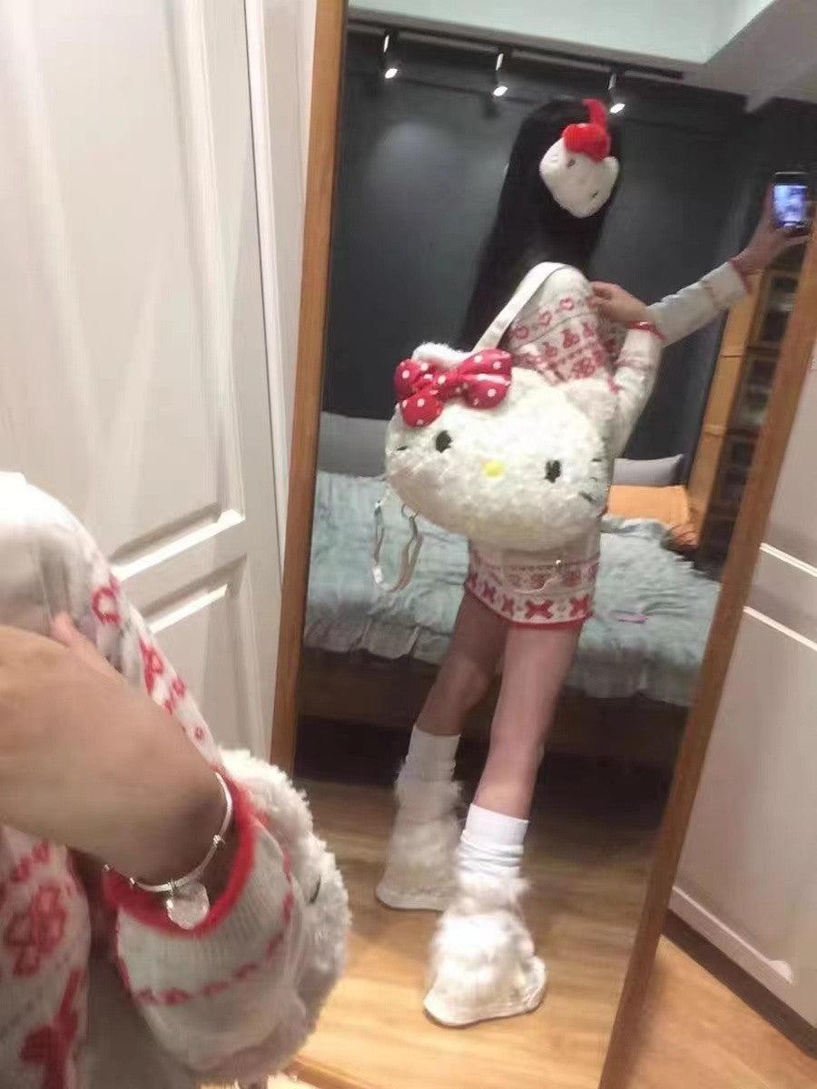 Hello Kitty Plush Backpack - Keystreetwear