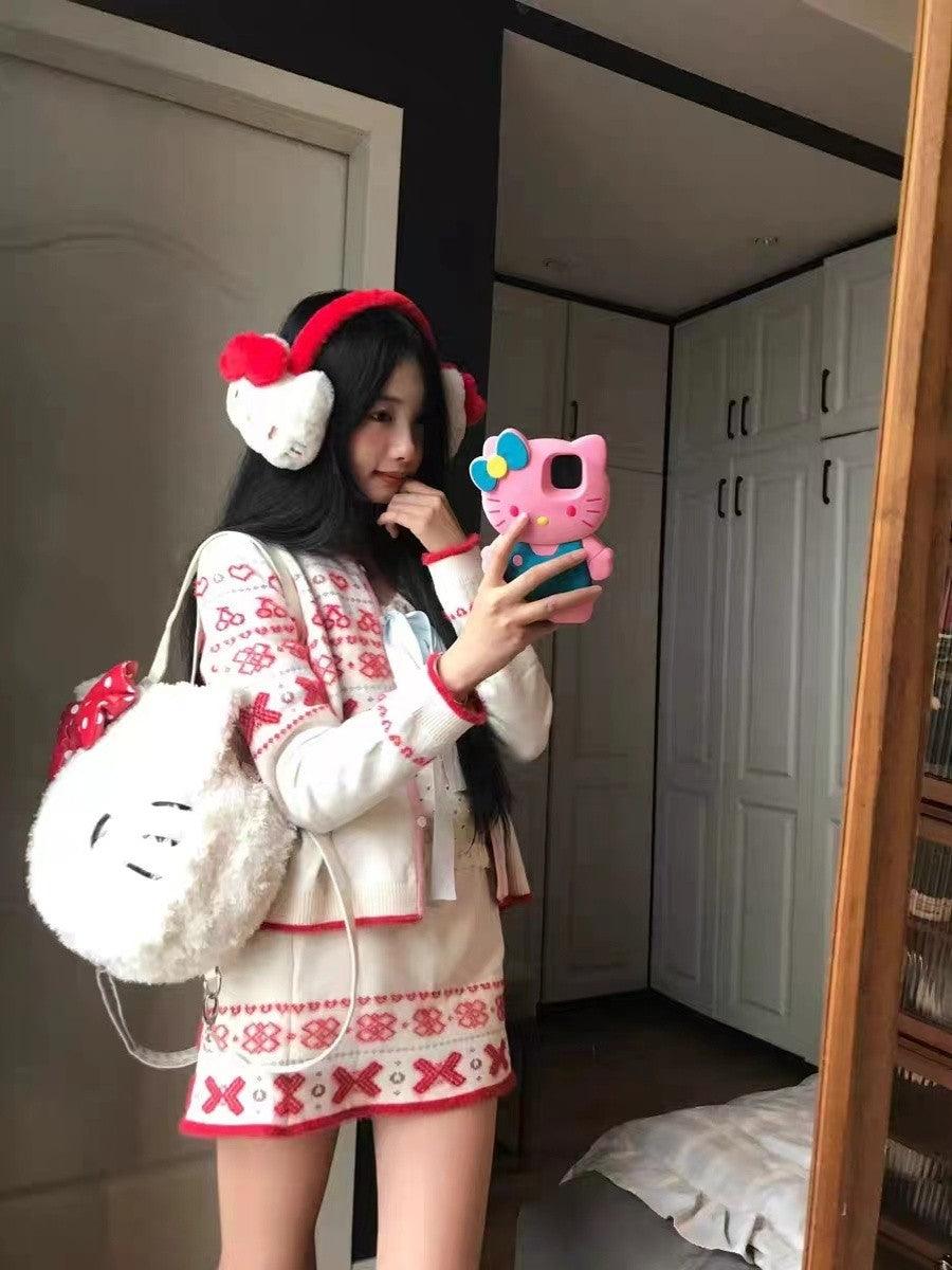 Hello Kitty Plush Backpack - Keystreetwear