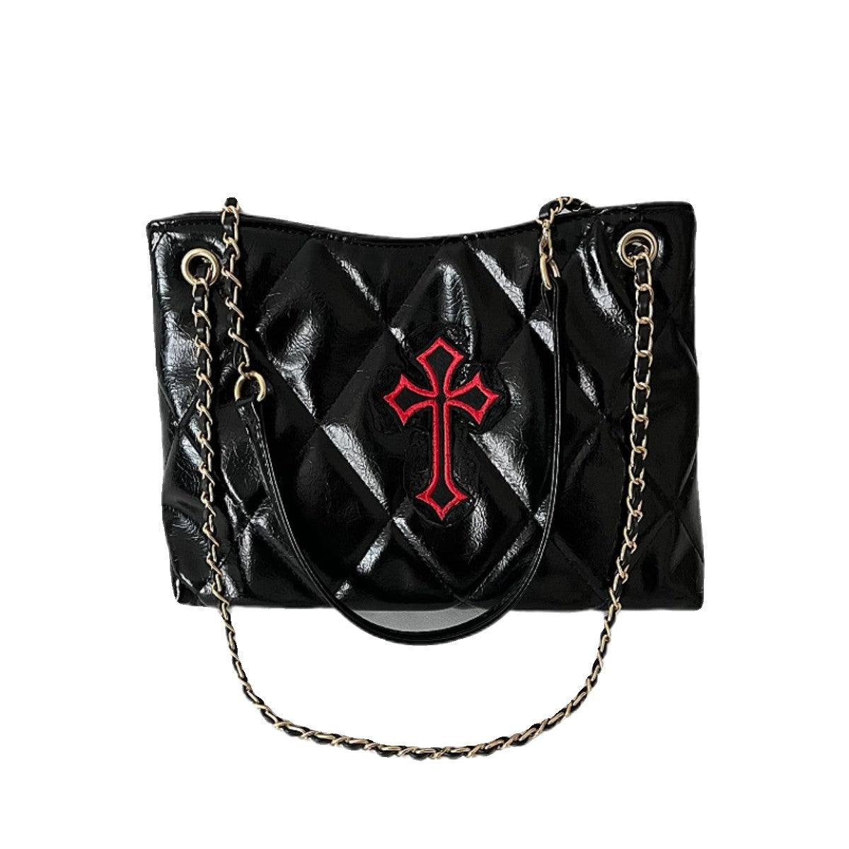 Cross Wax Leather Shoulder Bag