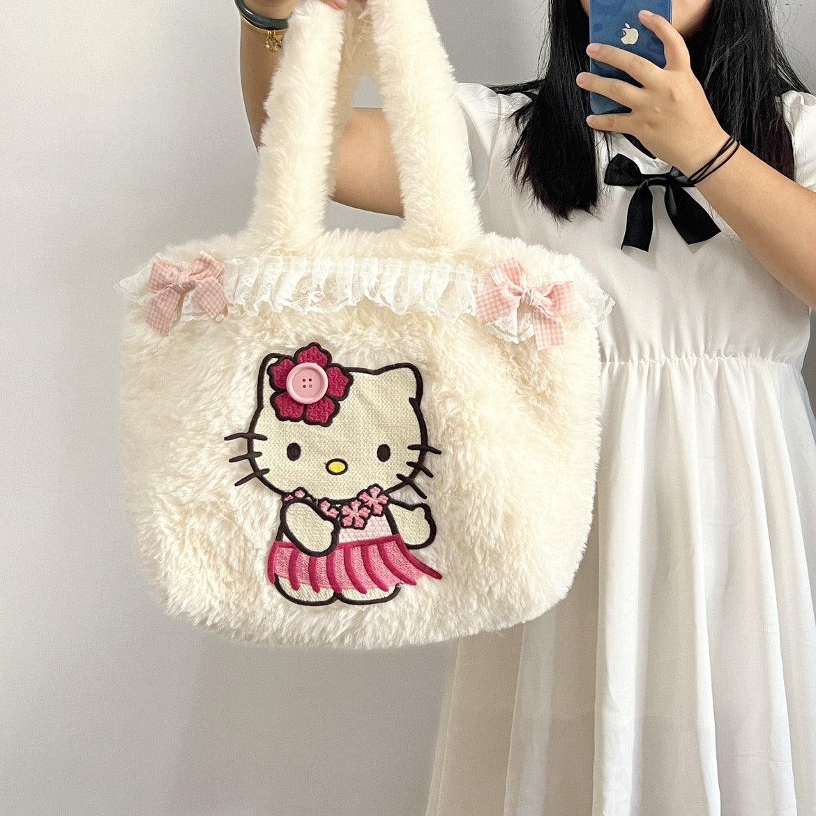 Hello Kitty Plush Tote Bag - Keystreetwear