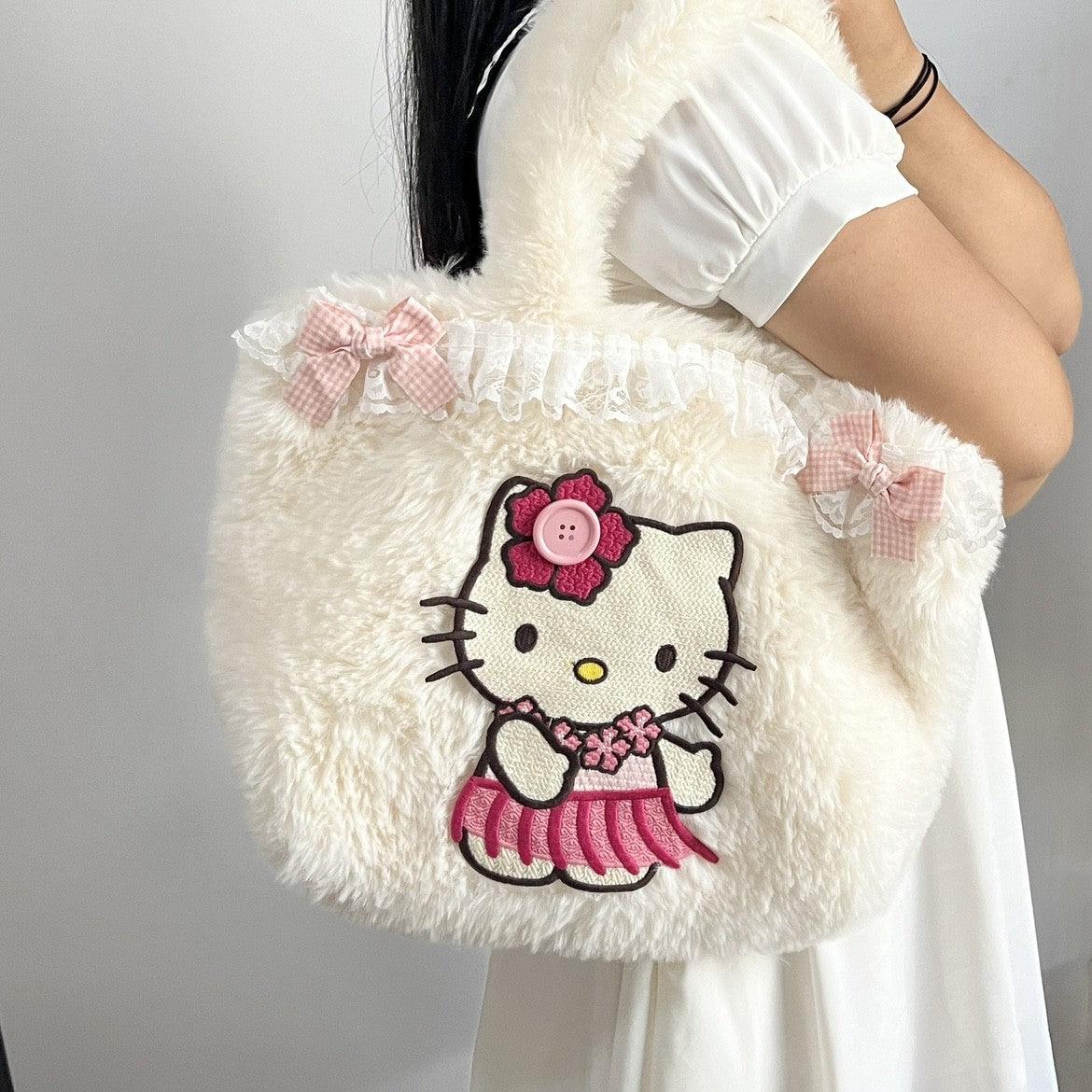 Hello Kitty Plush Tote Bag - Keystreetwear