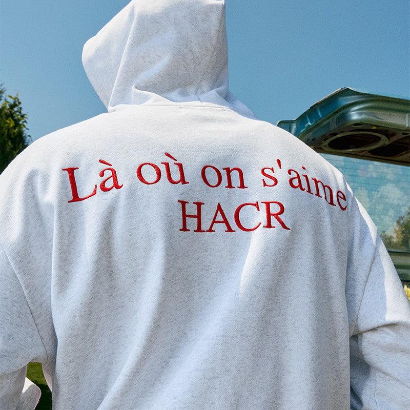 HACR Cardigan Hoodie Flower Ash Back - Keystreetwear