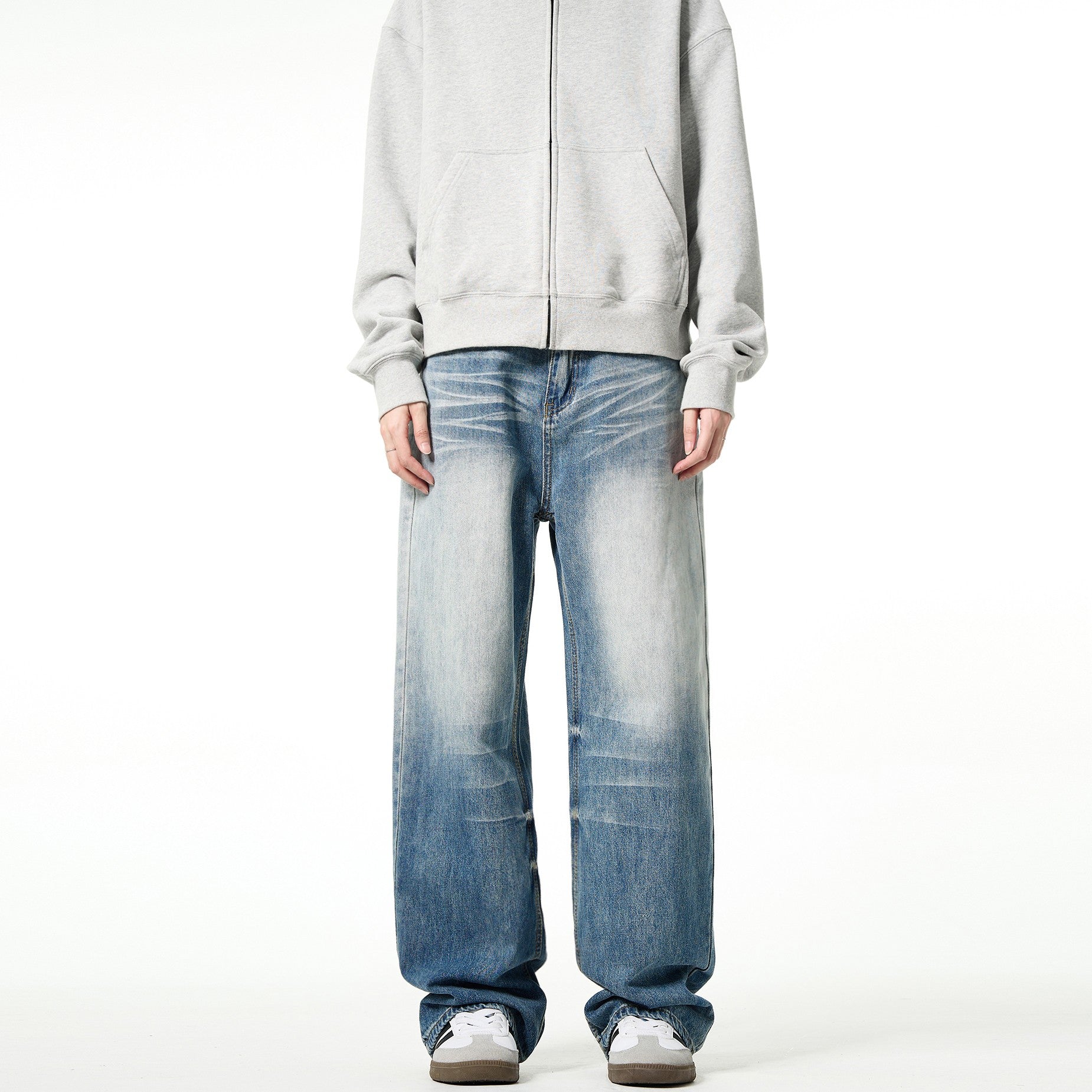 "Perfect Match" Baggy Retro Blue Jeans