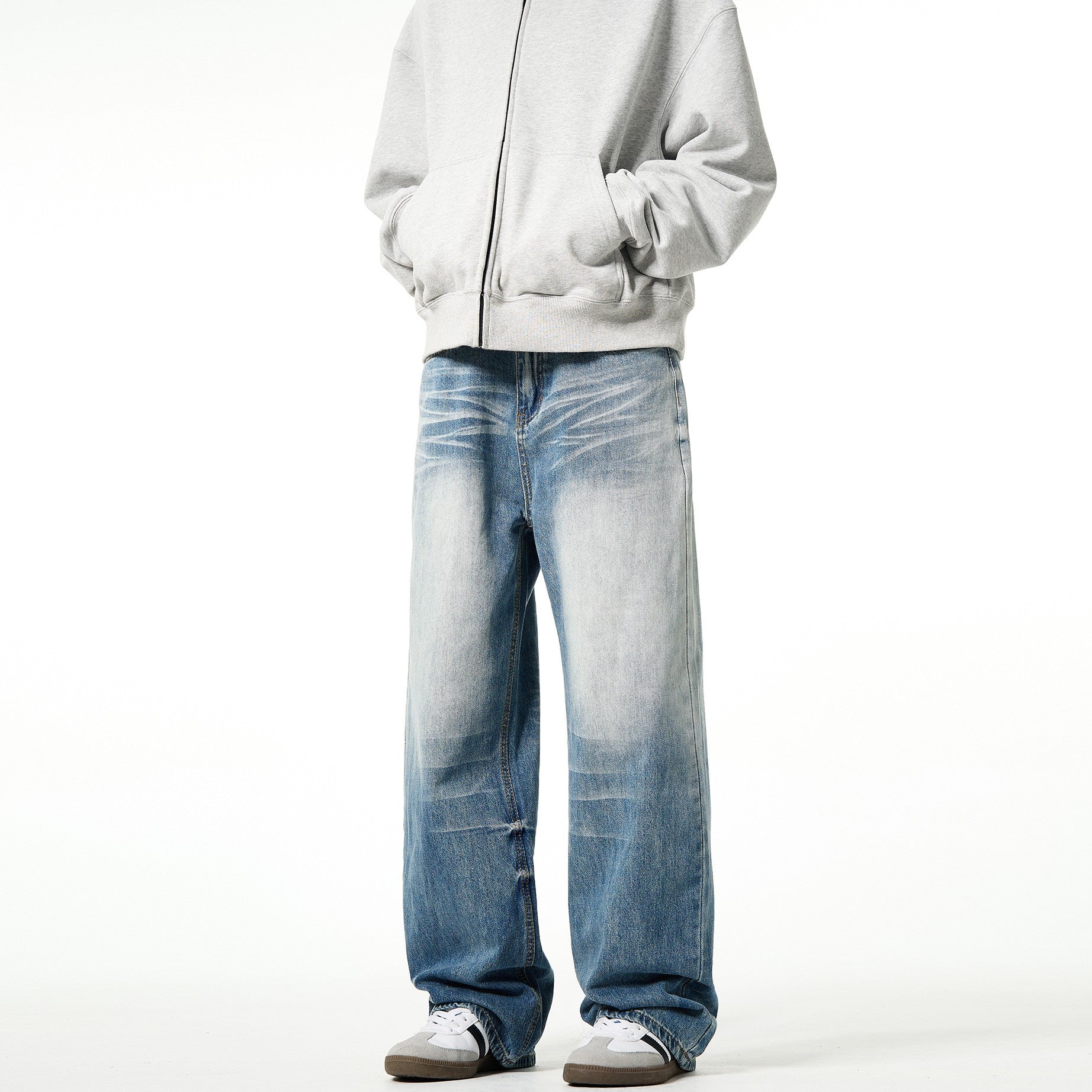 "Perfect Match" Baggy Retro Blue Jeans
