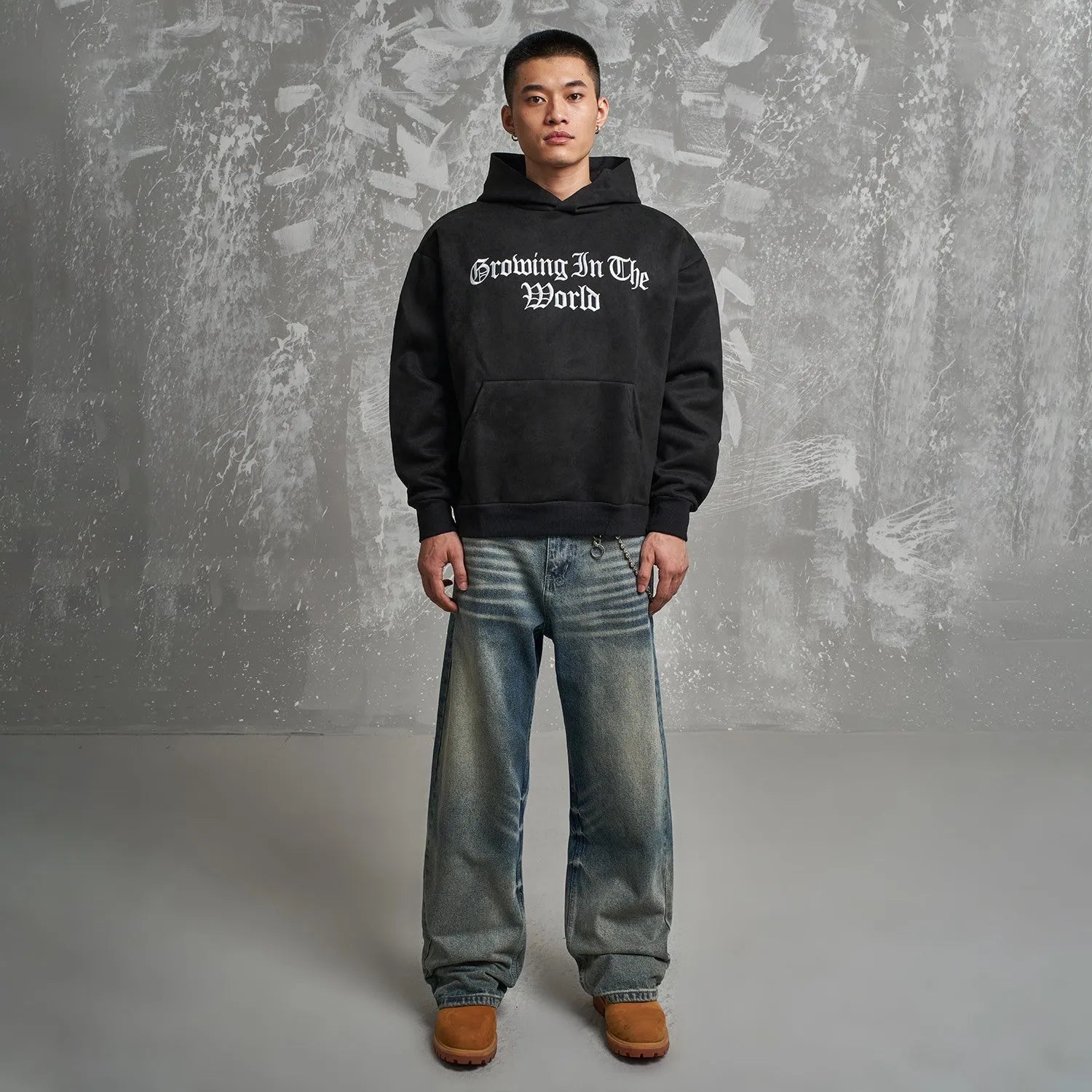 "Growing In The World" Urban Hoodie - Black