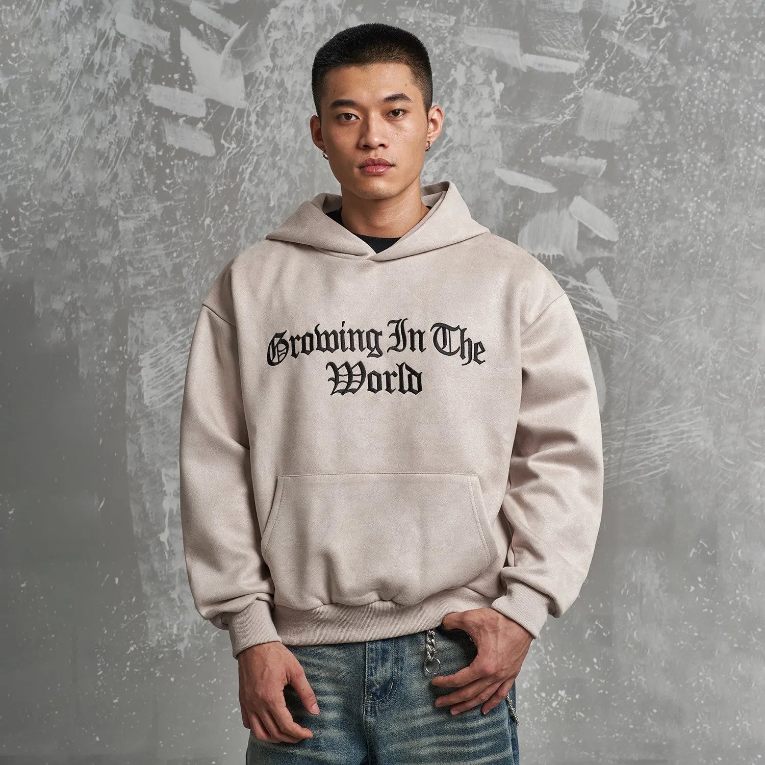 "Growing In The World" Urban Hoodie - Apricot
