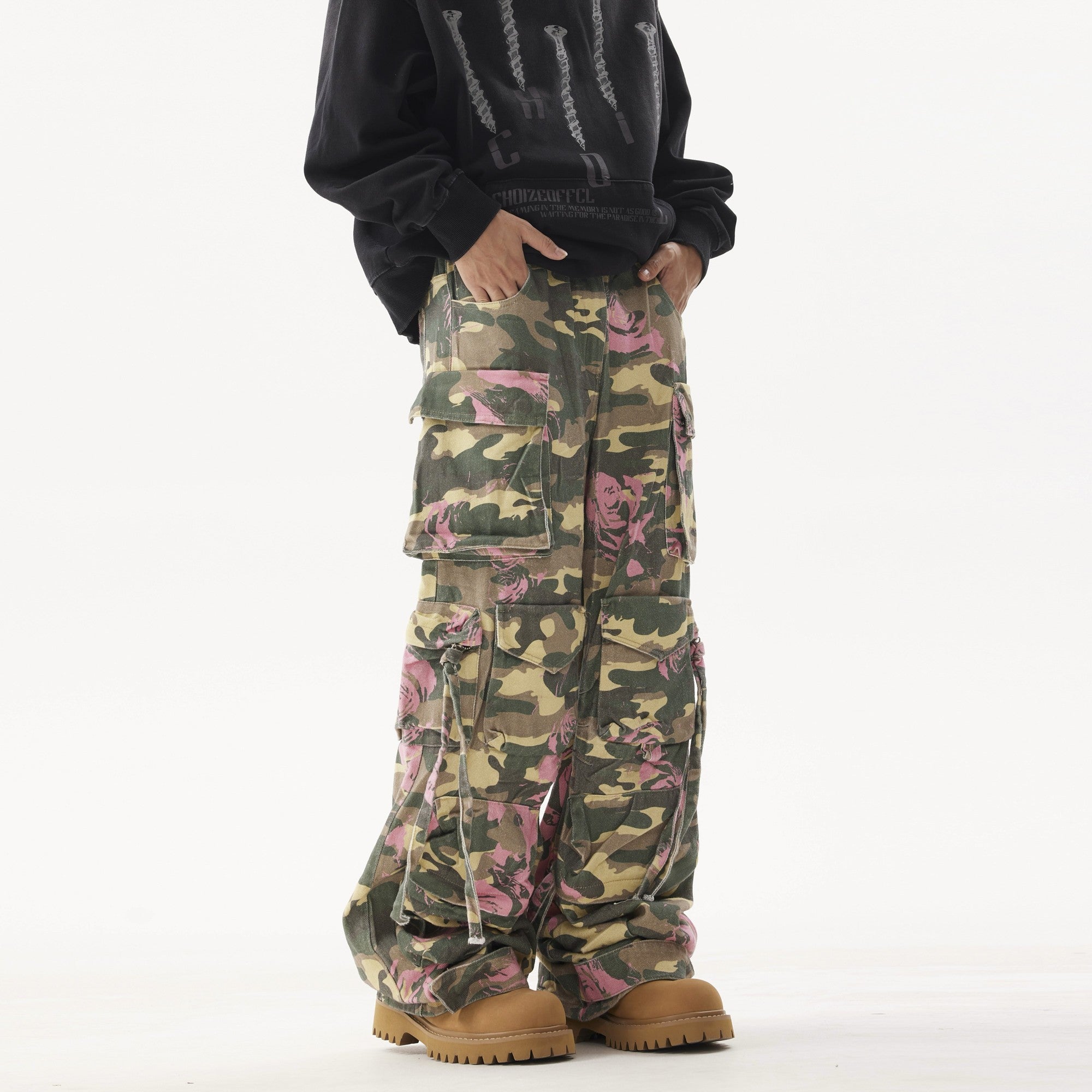 "ROSE" Pink Camo Trousers