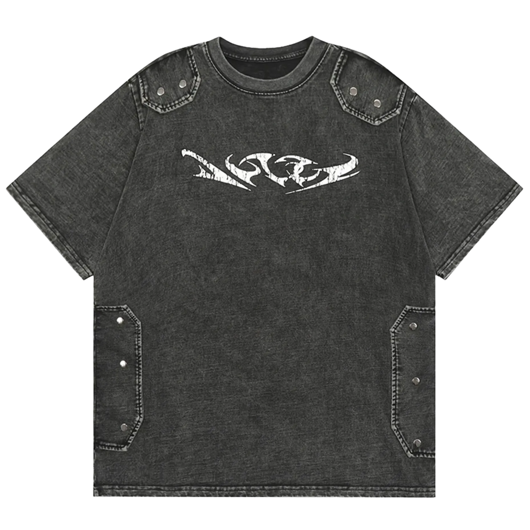 ’Reinforced’ Stonewash Cotton T-Shirt