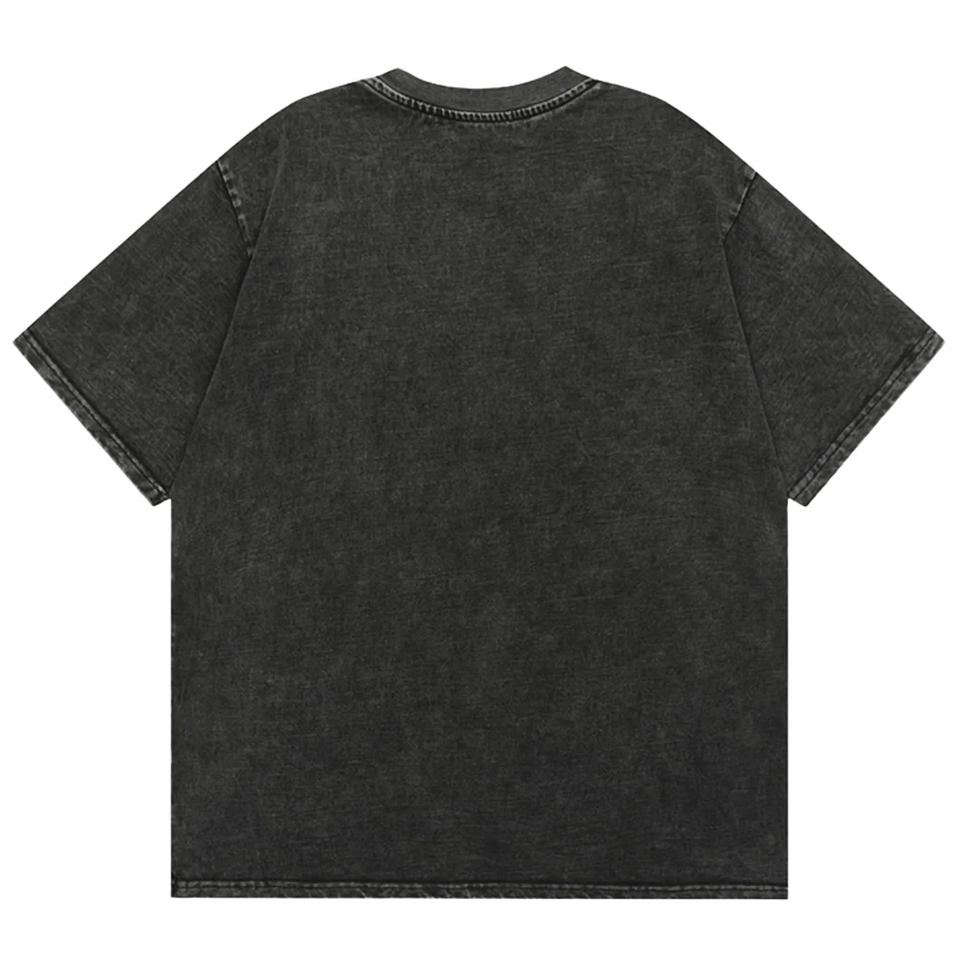 ’Reinforced’ Stonewash Cotton T-Shirt Backside