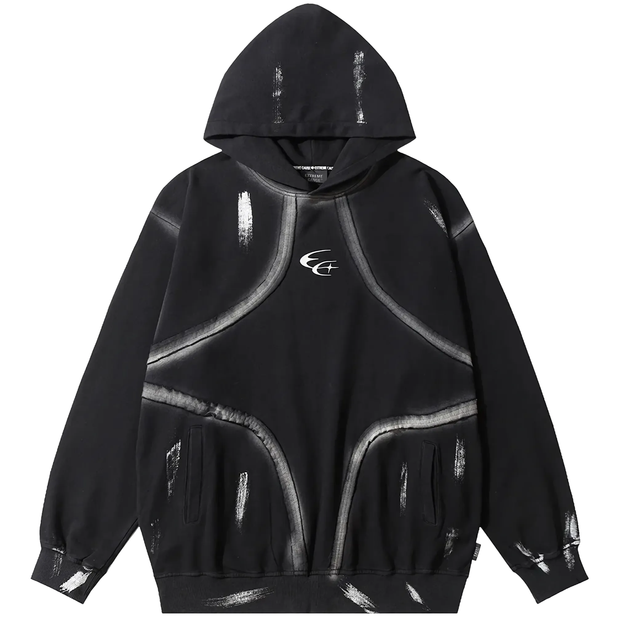 Extreme Aesthetic 'Canvas' Oversized Cotton Hoodie Black