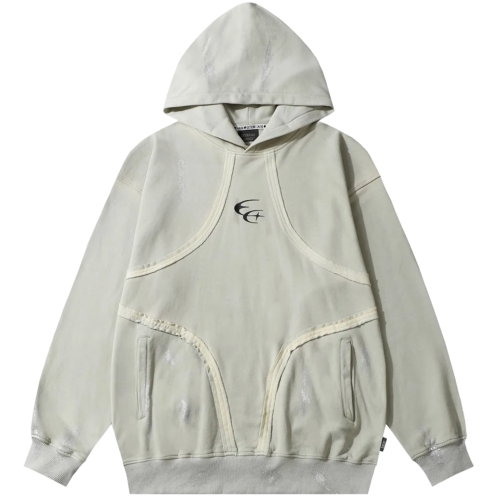 Extreme Aesthetic 'Canvas' Oversized Cotton Hoodie Beige