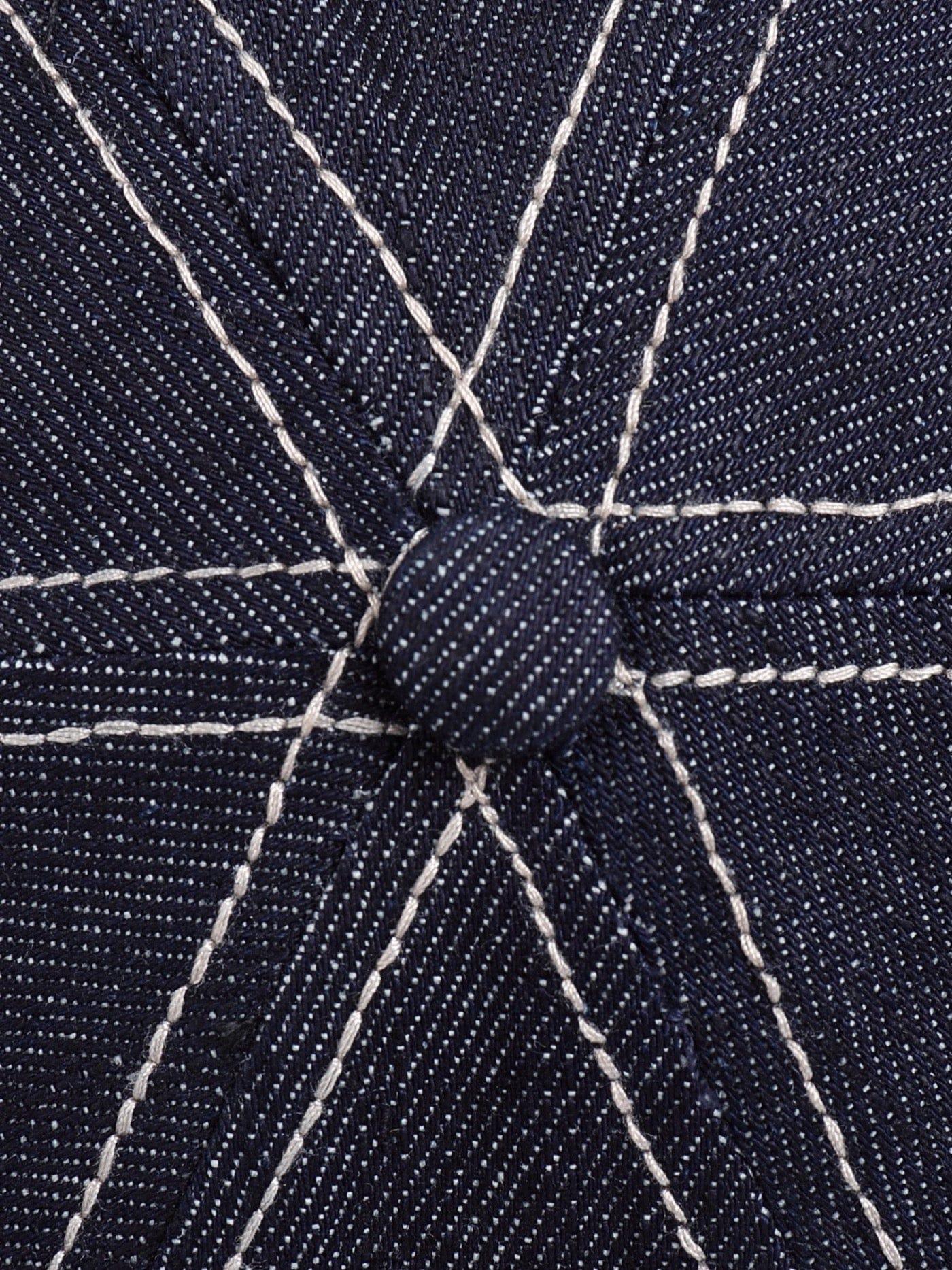 Embroidered Six Panel Denim Cap