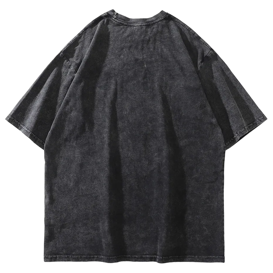 'Can't Stop Thinking' Oversized Cotton T-Shirt Back