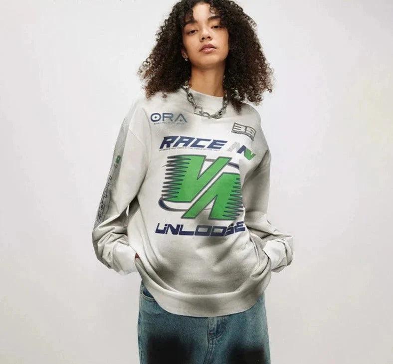 UNLOOSE Dirt Track Racing Graphic Long Sleeve - Keystreetwear