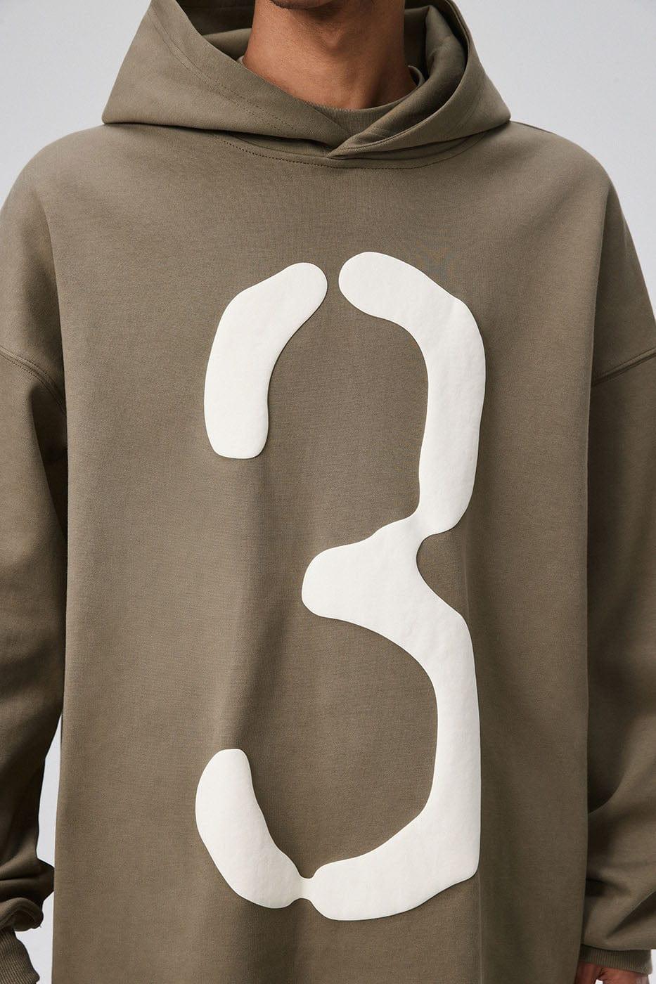 BONELESS Number 3 Puff-Print Hoodie - Keystreetwear