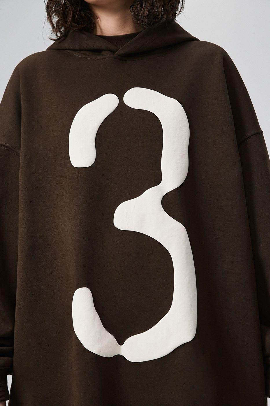 BONELESS Number 3 Puff-Print Hoodie - Keystreetwear