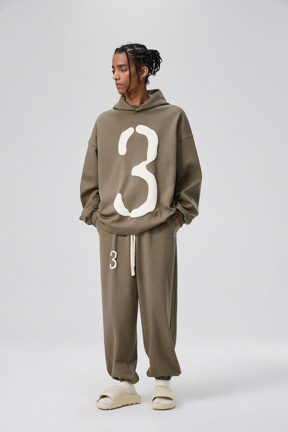 BONELESS Number 3 Puff-Print Hoodie - Keystreetwear