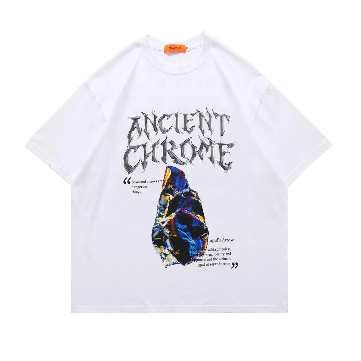 Ancient Chrome Tee White- Keystreetwear