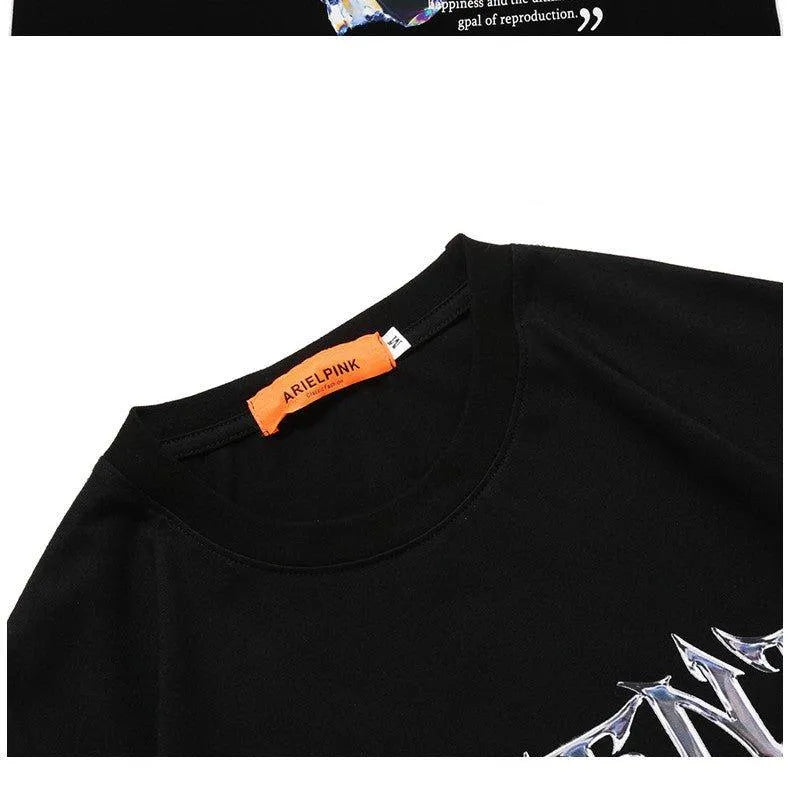 Ancient Chrome Tee Black with label- Keystreetwear
