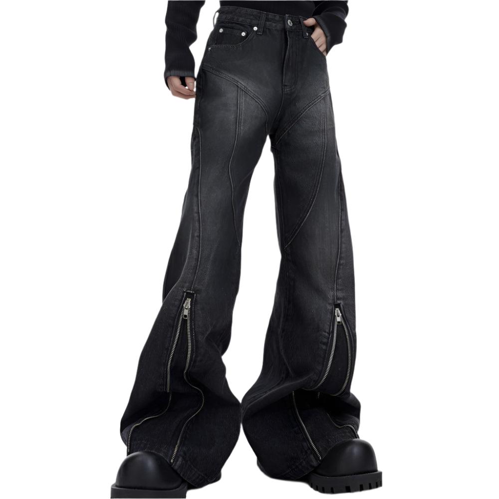 Exclusive Washed Micro-Flared Denim