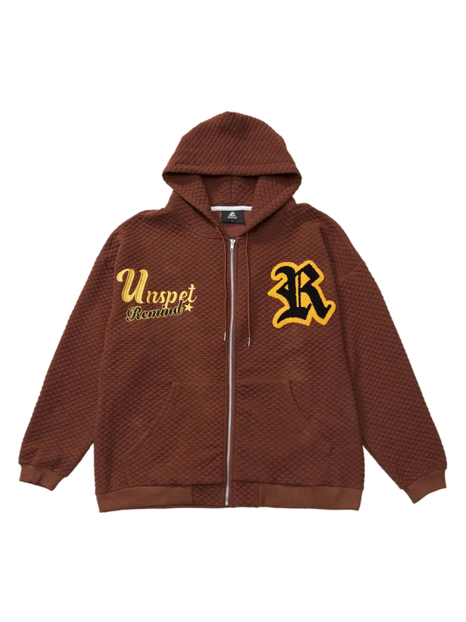Rated R Embroidered Hoodie Brown