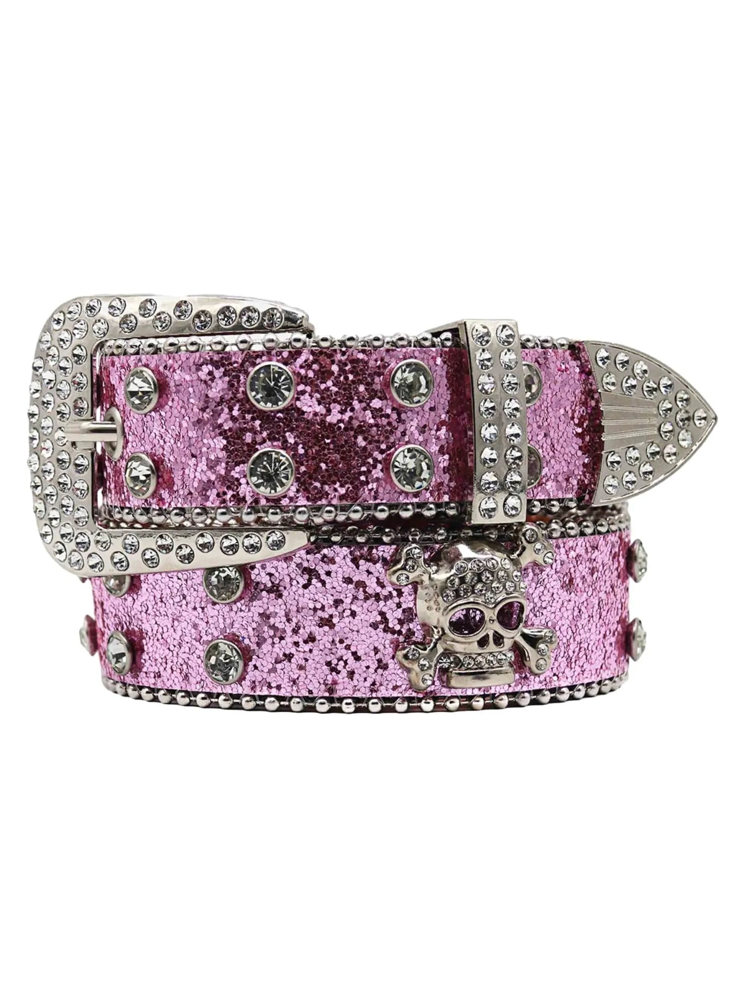 Rhinestone Skully Belt