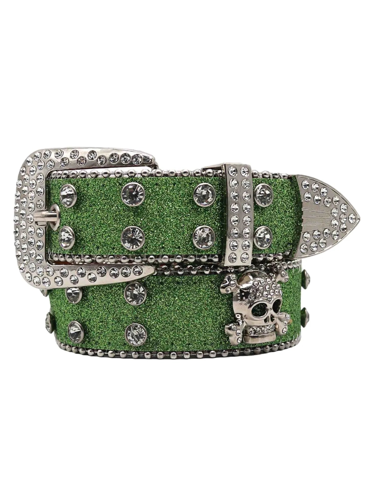 Rhinestone Skully Belt