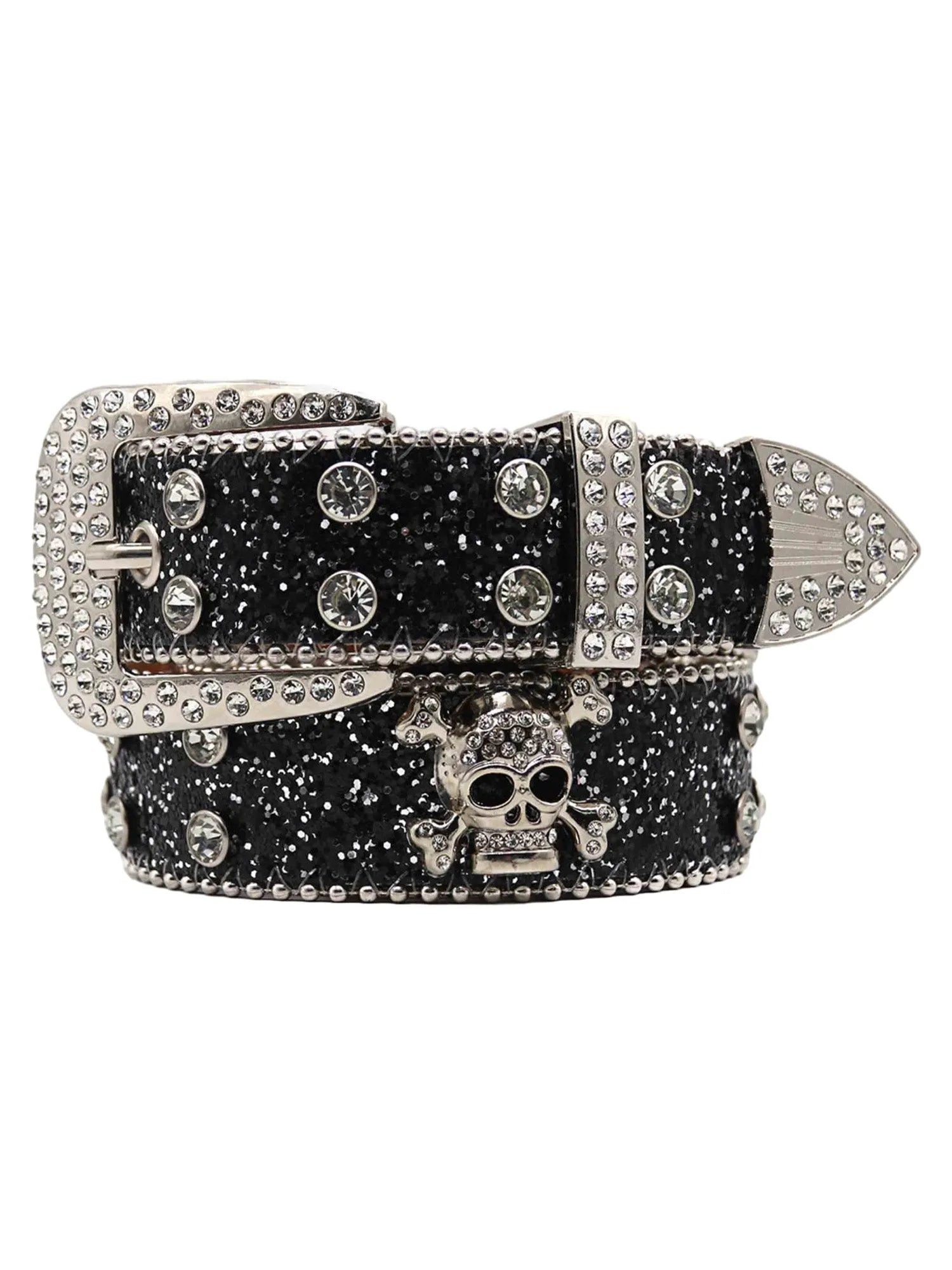 Rhinestone Skully Belt