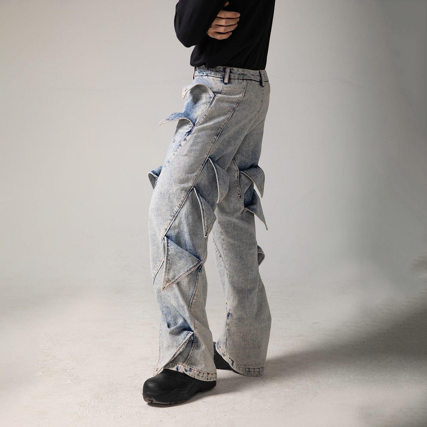 DND4DES Deconstructed Rose Petals Washed Jeans