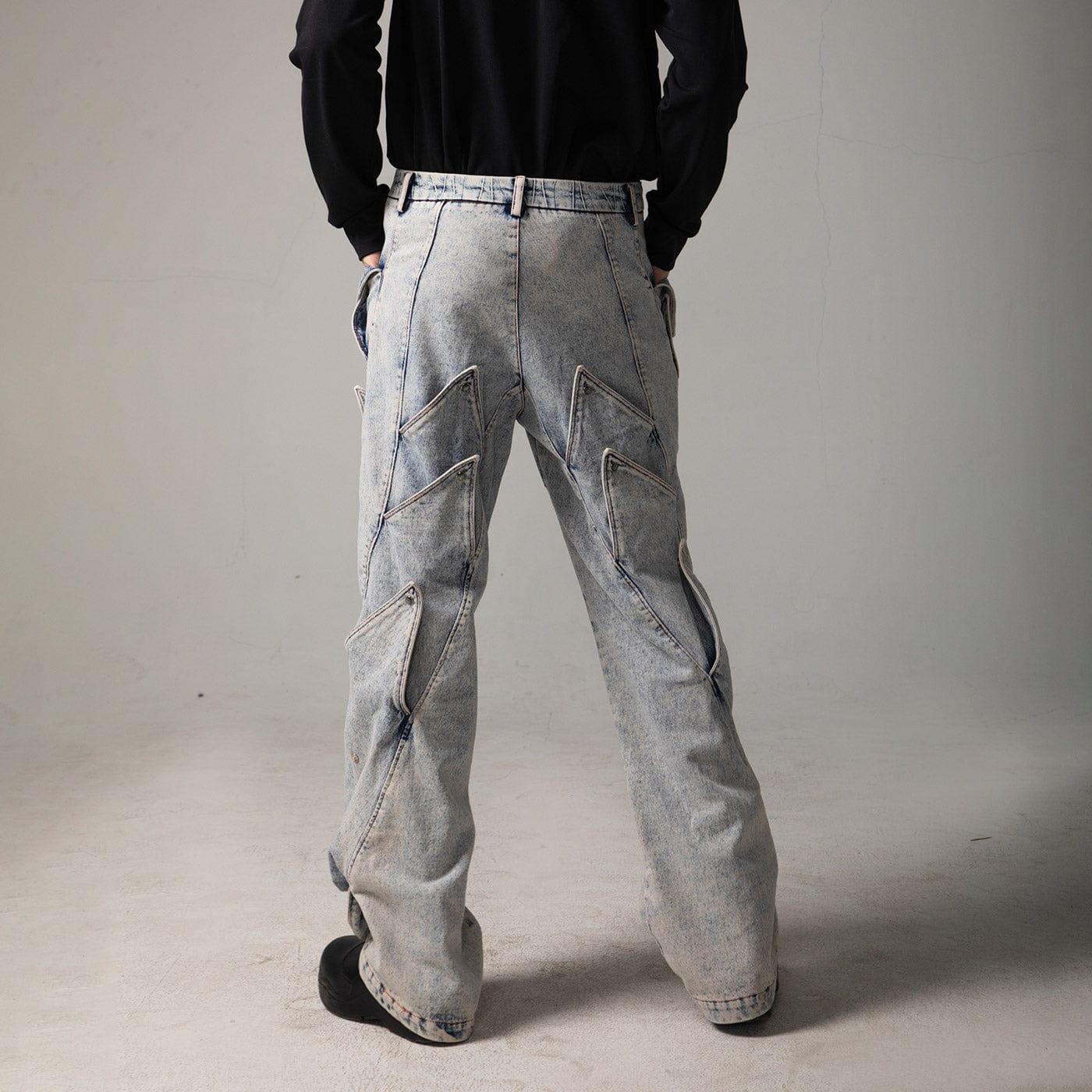 DND4DES Deconstructed Rose Petals Washed Jeans