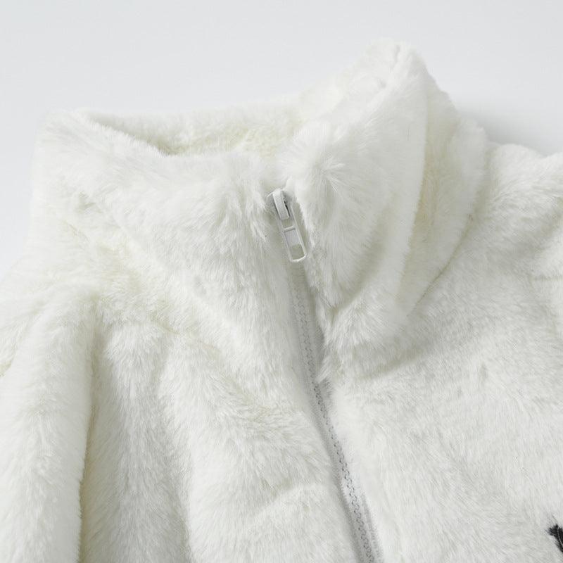 Cozy Cross Rabbit Fur Coat