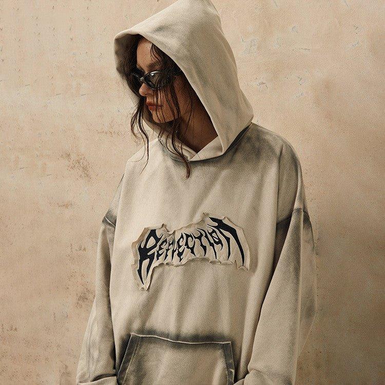 Reflection Frayed Hem Hoodie - Keystreetwear