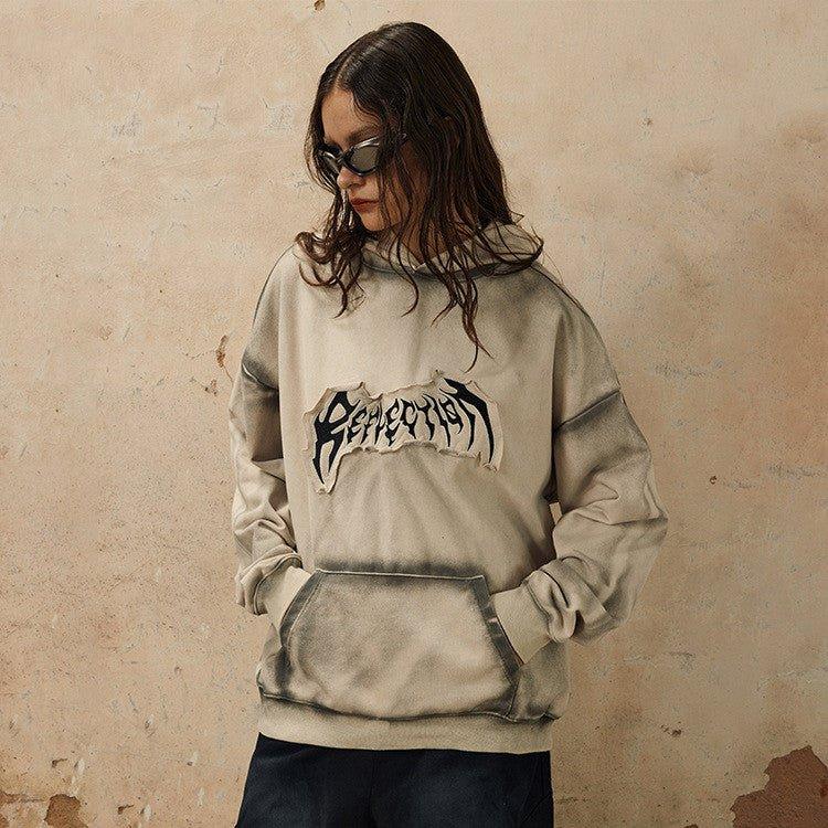 Reflection Frayed Hem Hoodie - Keystreetwear