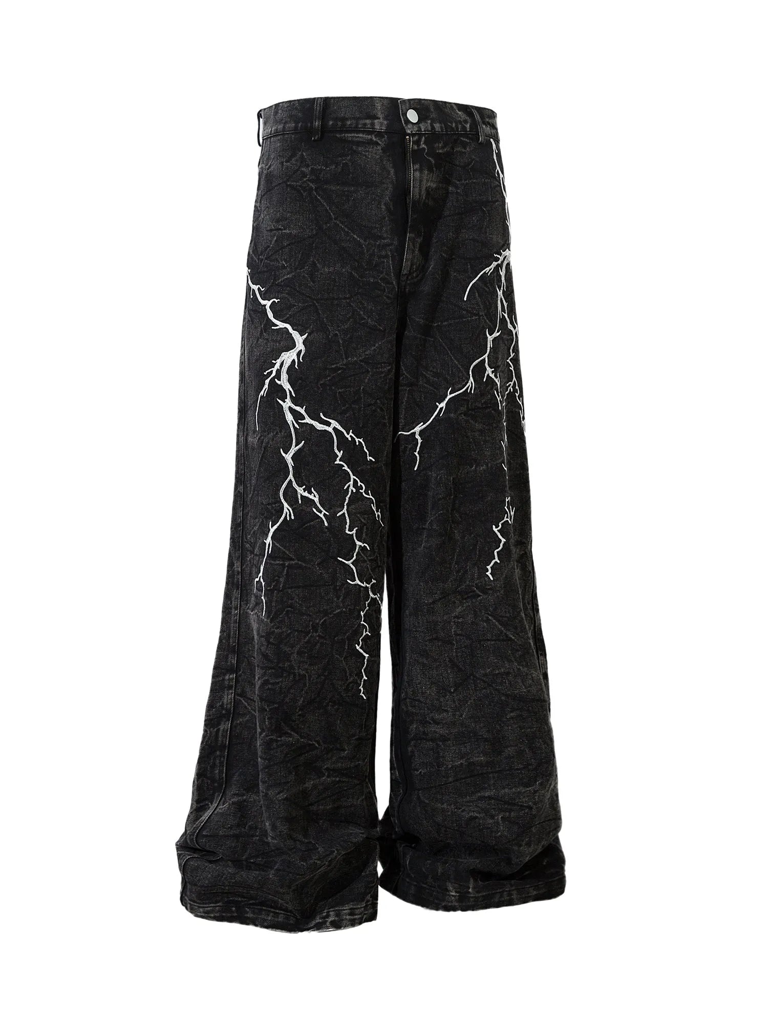 Lightning Distressed Washed Jeans