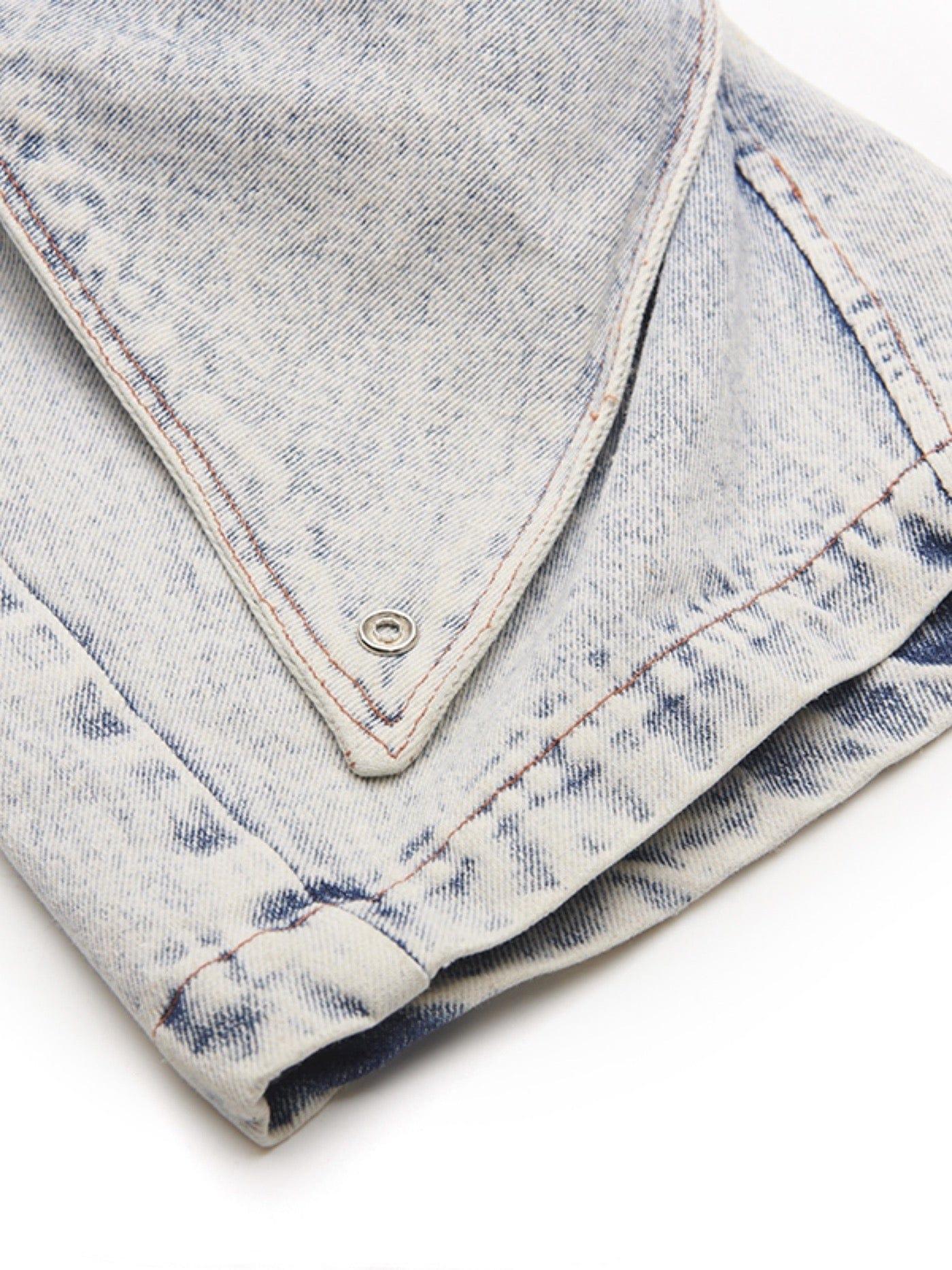 Deconstructed Rose Petals Washed Jeans | Hem Details 