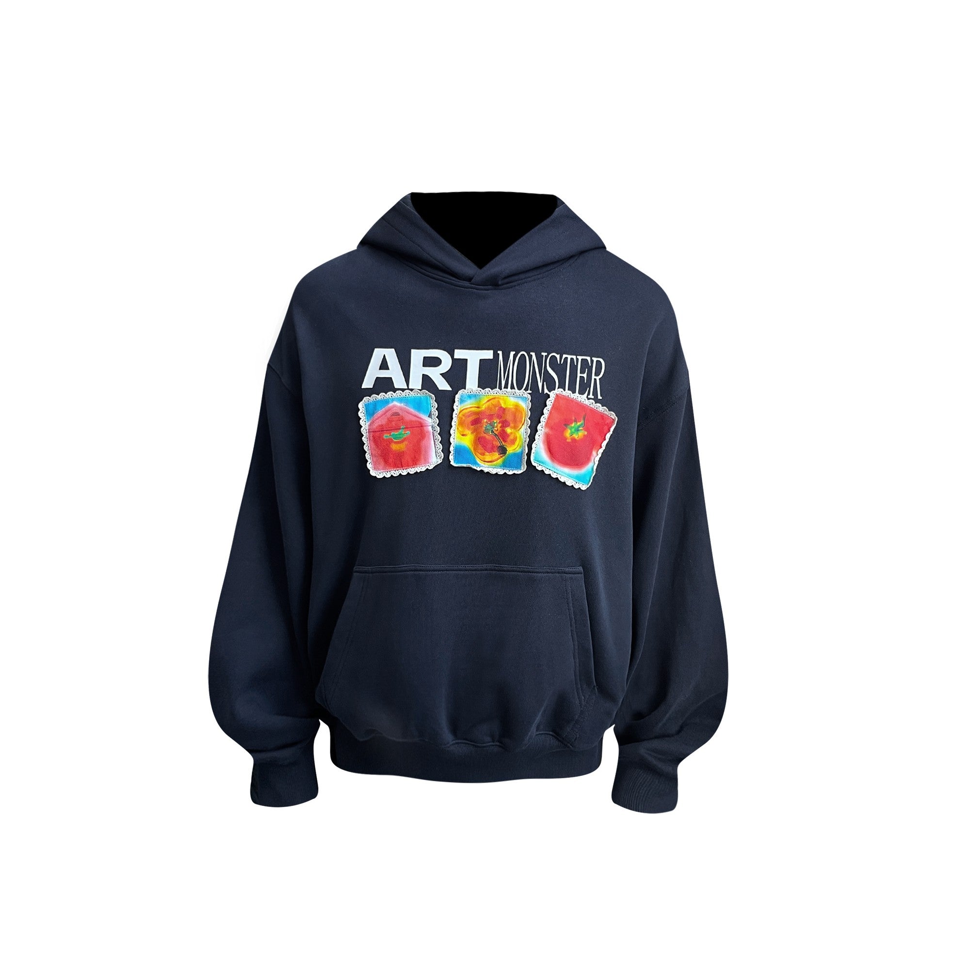 "Art Exhibition" Lace Stitching Hoodie