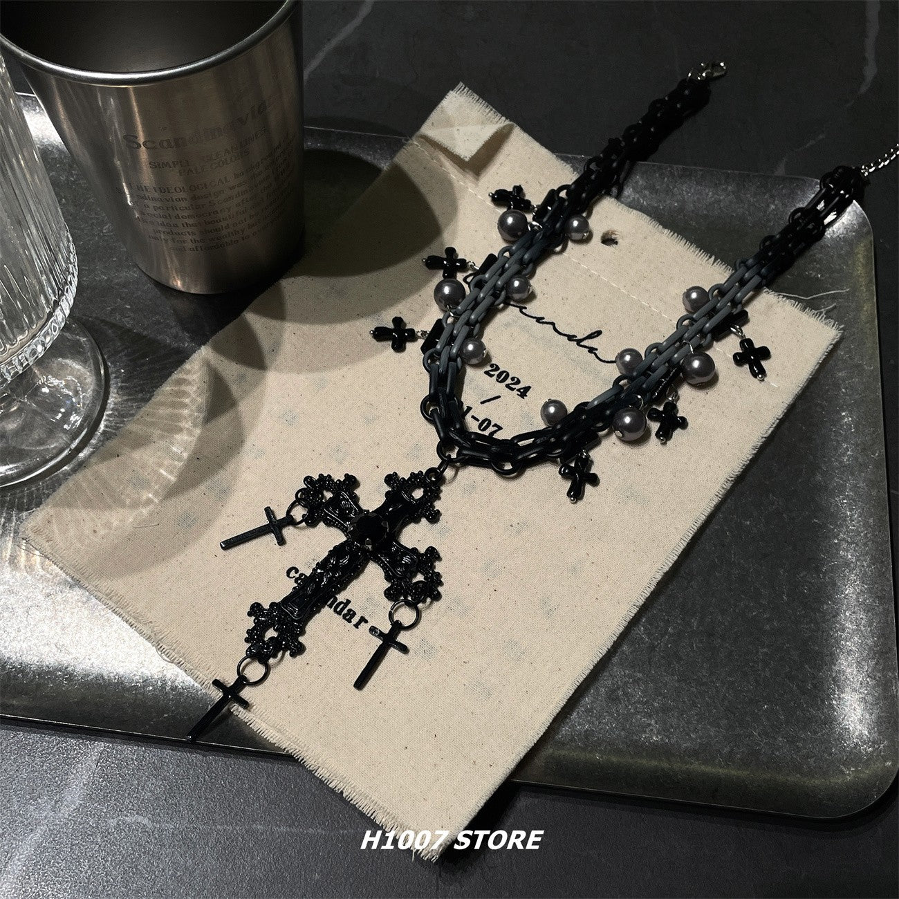 Multi Cross Gothic Necklace