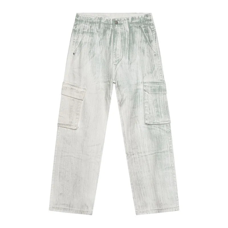 White Wash Straight Pants