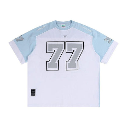 WildX 77 Hockey Jersey Shirt Space Khaki Blue - Keystreetwear