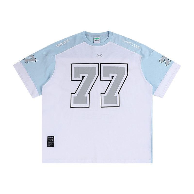 WildX 77 Hockey Jersey Shirt Space Khaki Blue - Keystreetwear