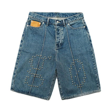 Go Five-Point Denim Jorts Front Details - Keystreetwear