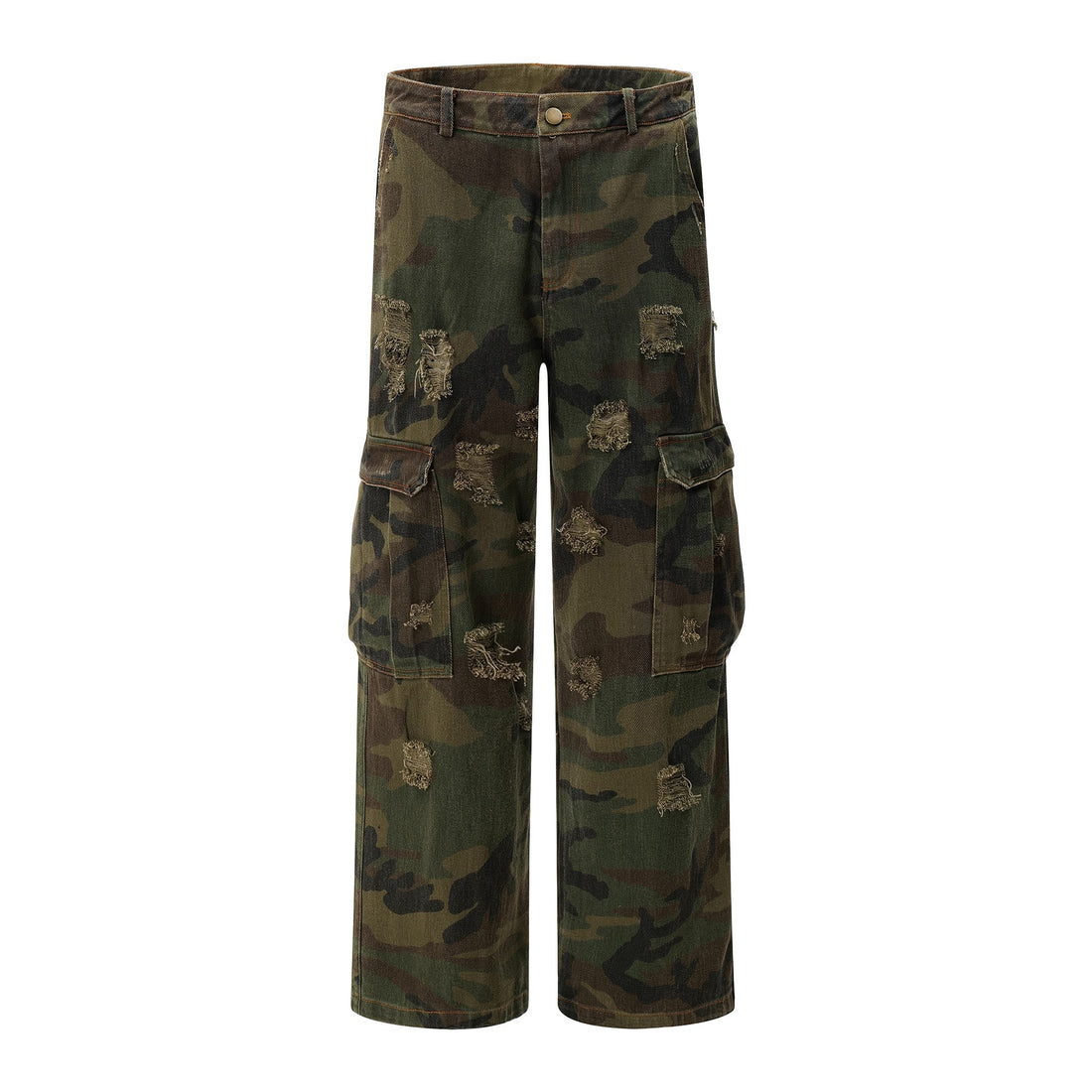 Patched Camouflage Pants