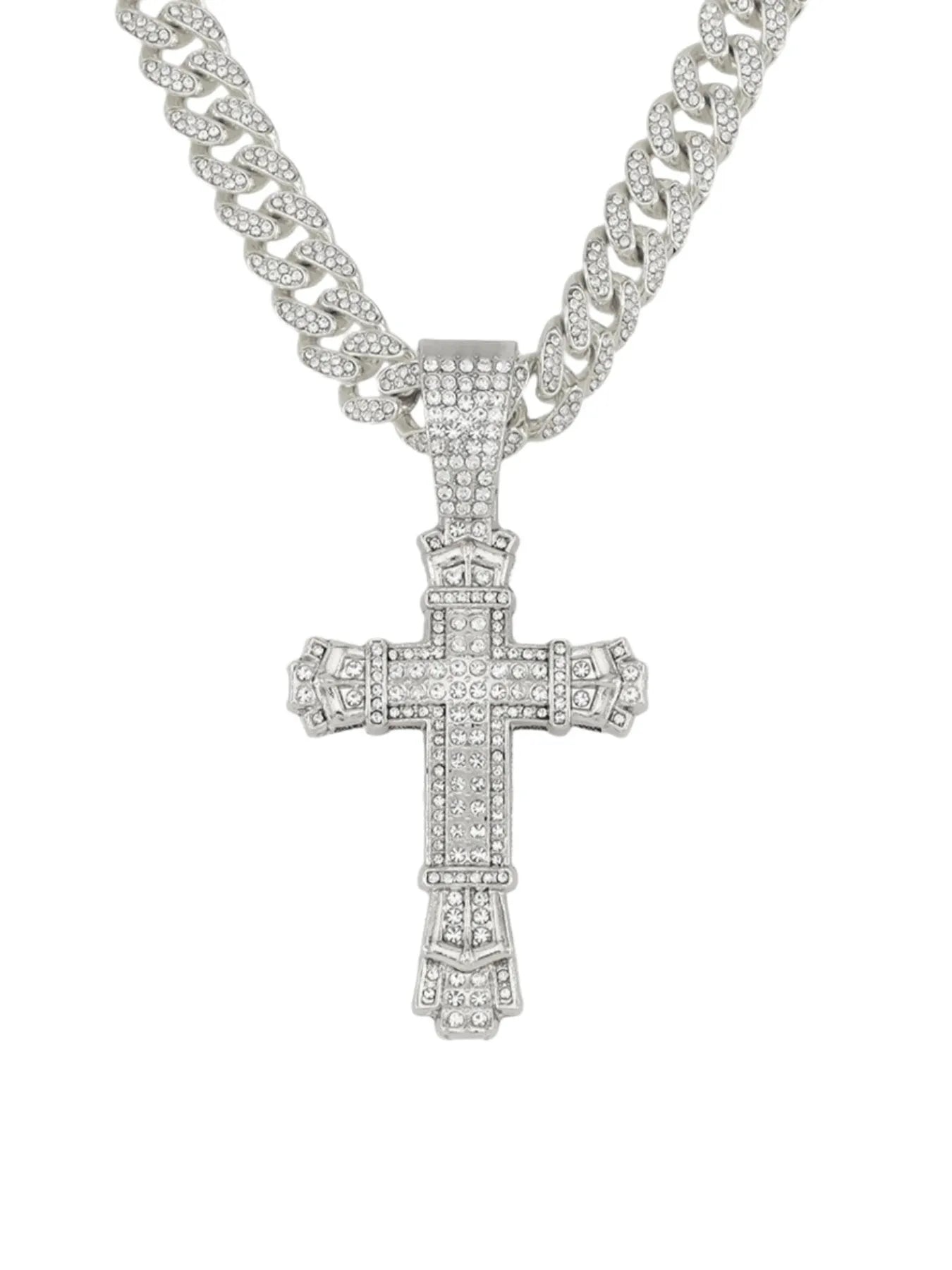 Bling Street Cross Necklace