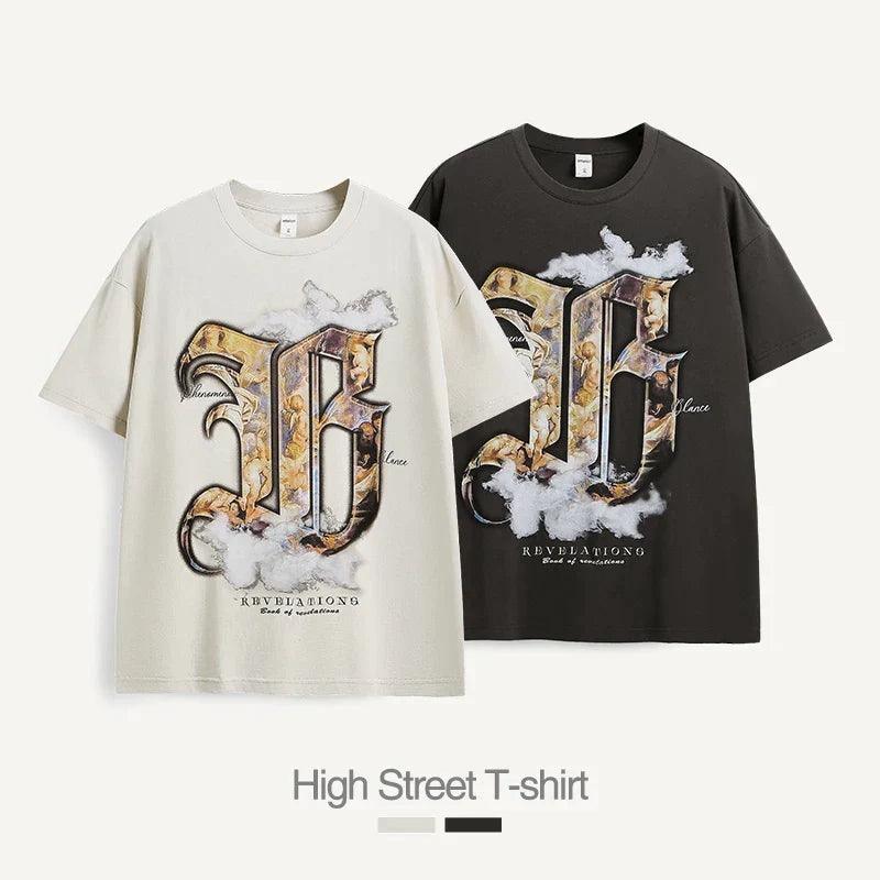 Oil Painting Print Tshirt - Keystreetwear