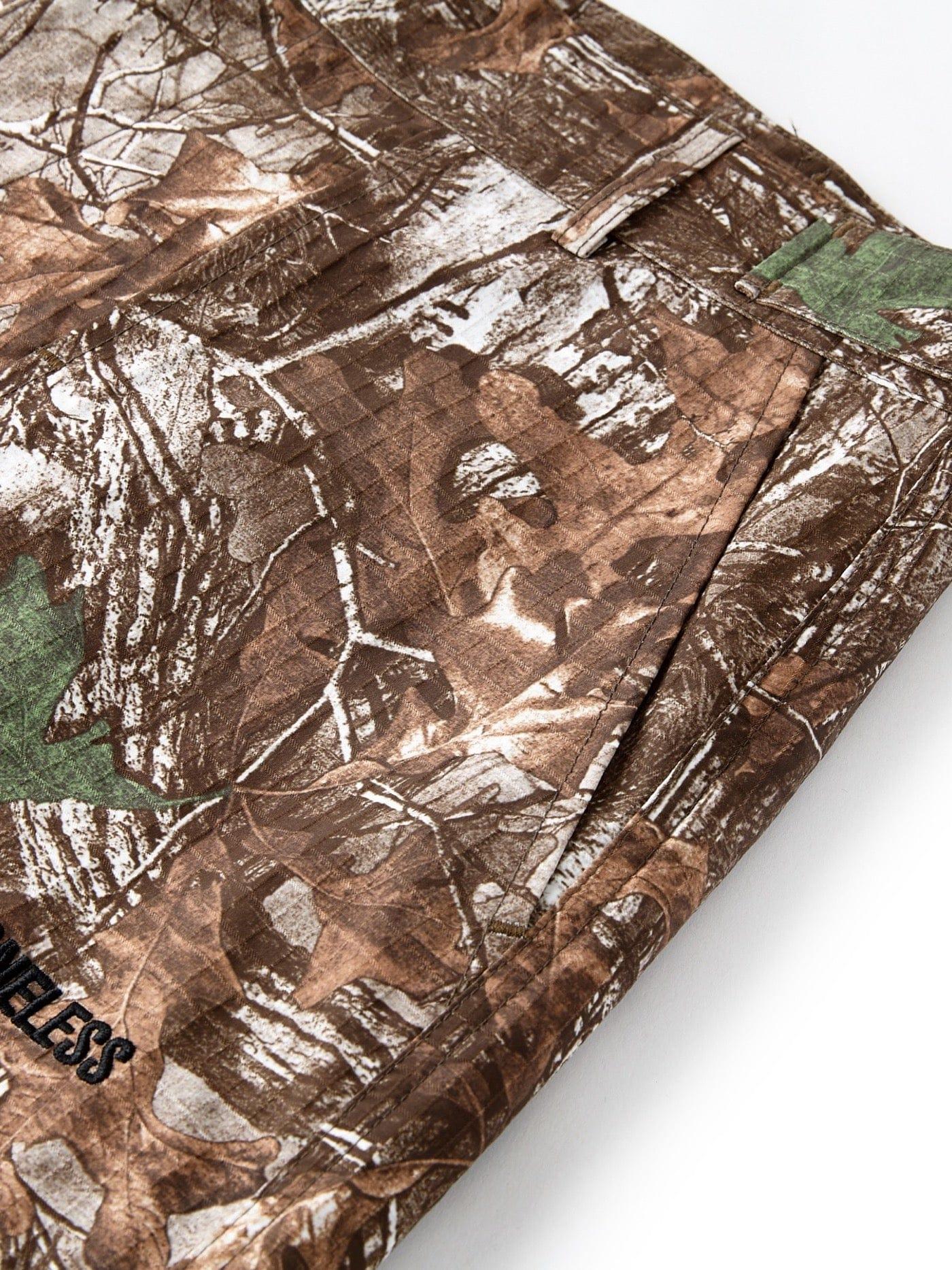 BONELESS Withered Leaves Crinkled Camo Cargo Pants - Keystreetwear