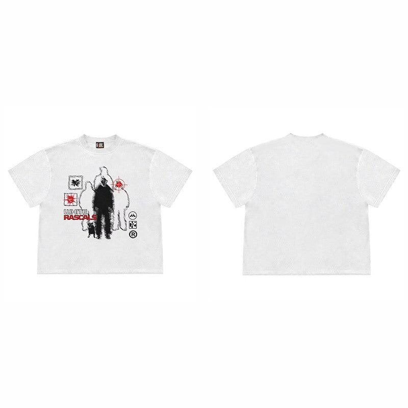 WHITE RASCALS Tee Front and Back- Keystreetwear