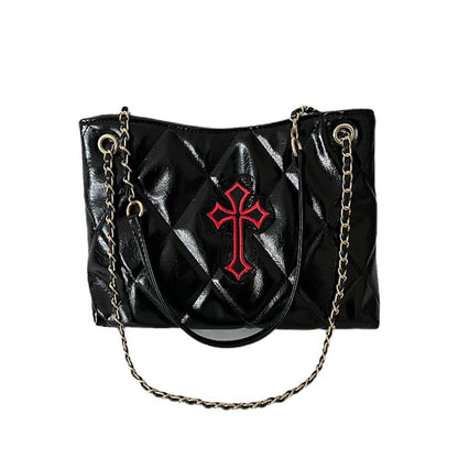 Cross Wax Leather Shoulder Bag 