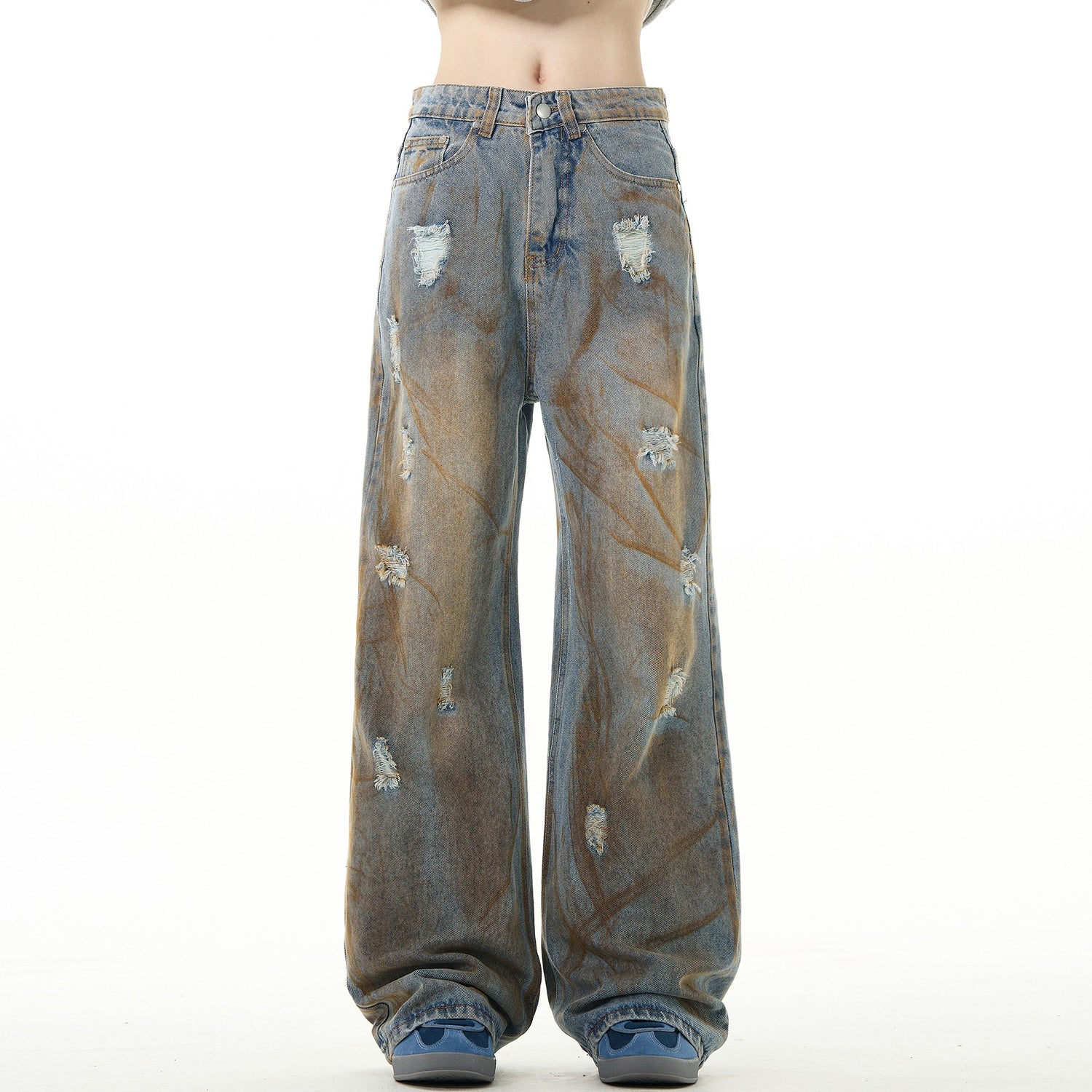 &quot;MUD&quot; Baggy Dirtyfit Jeans