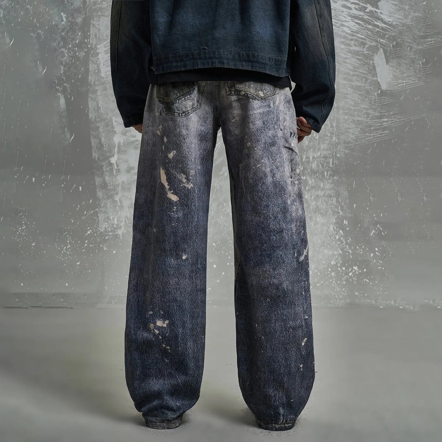 Distressed Graffiti Jeans